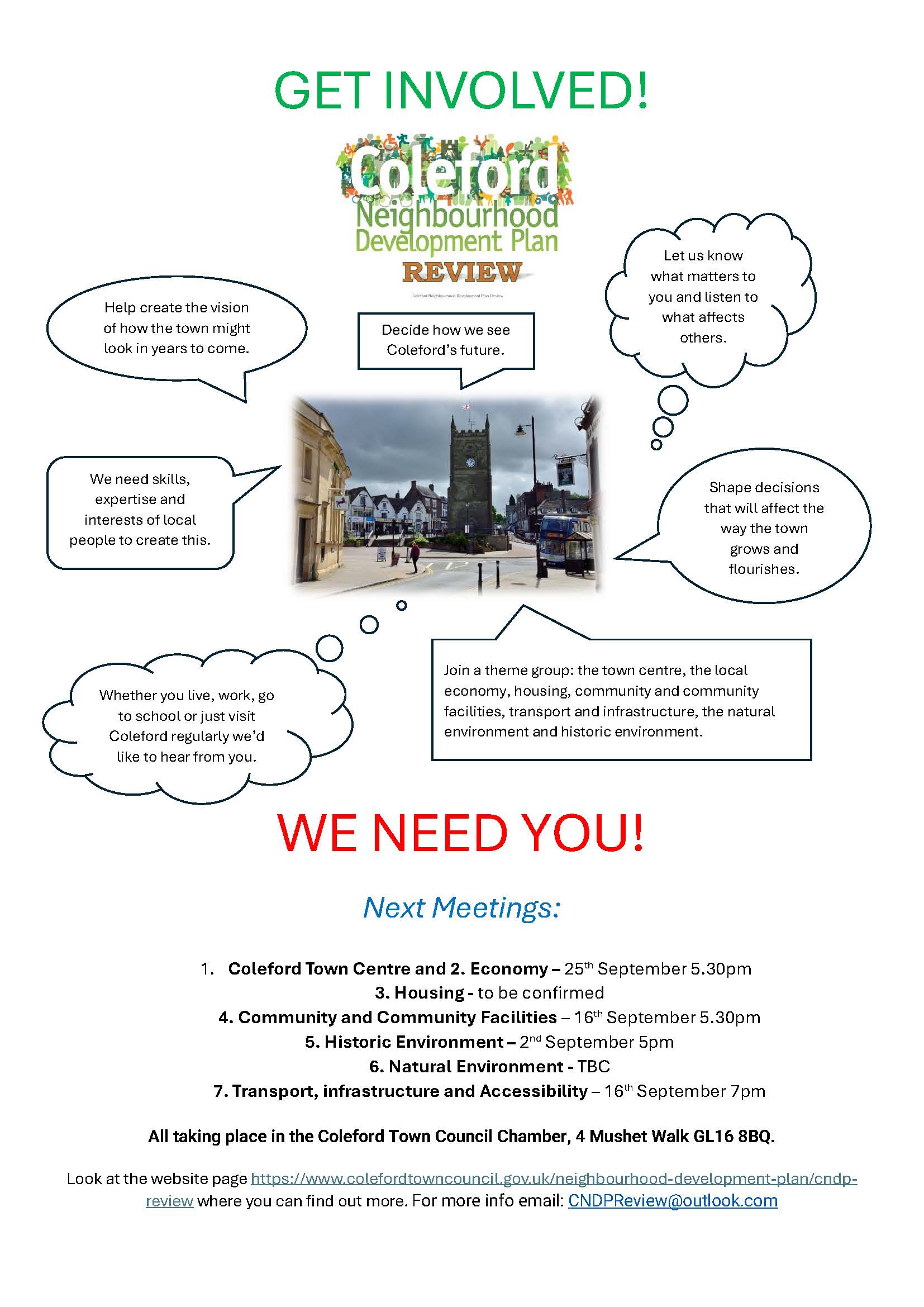 Neighbourhood Development Plan Theme Group Meetings